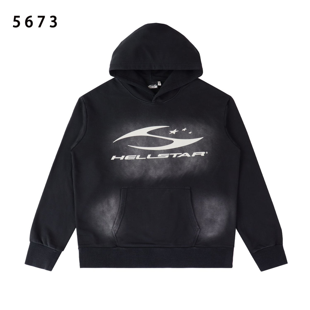 Hellstar Washed Black Graphic Hoodie — hero