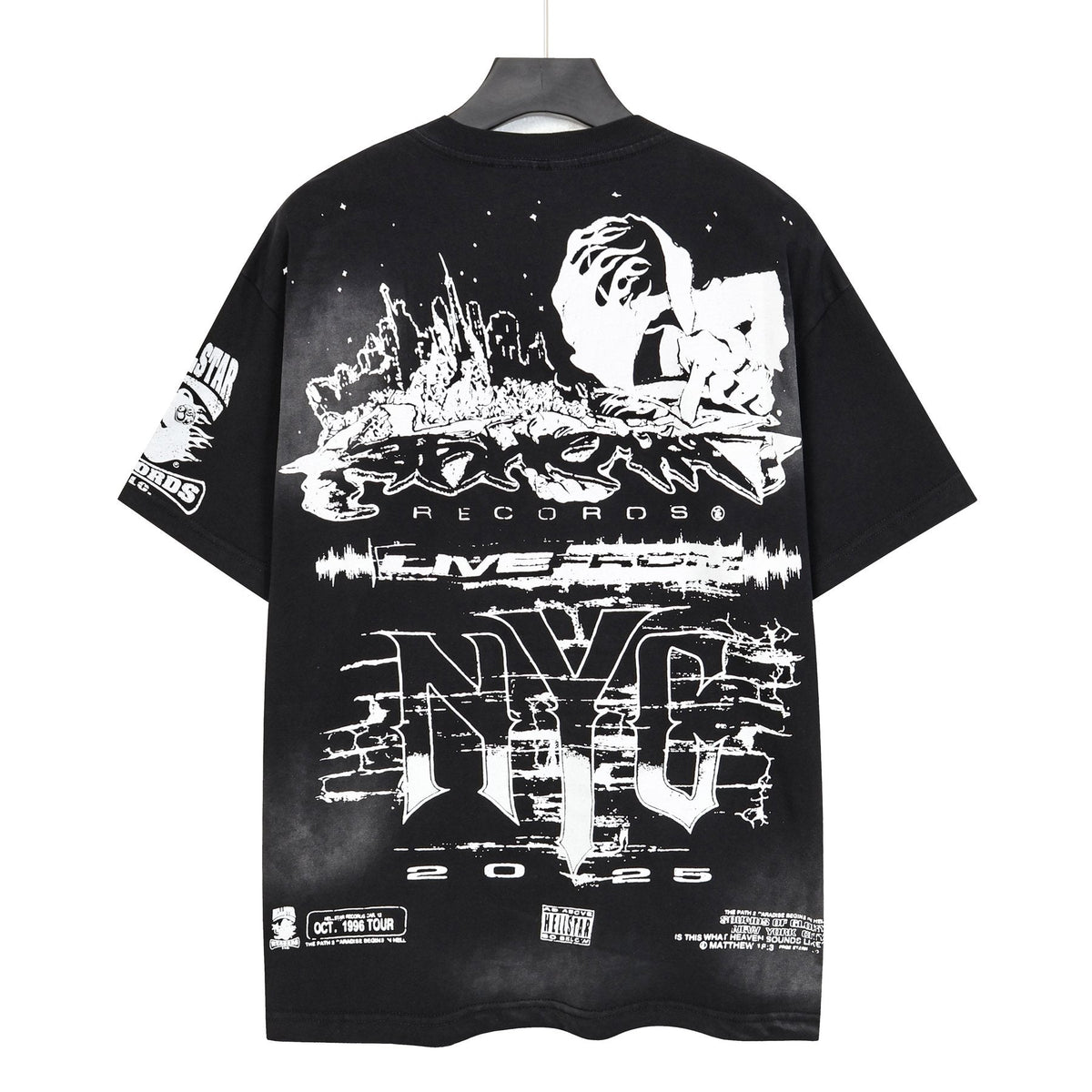 Hellstar NYC Distressed Graphic Short-Sleeve T-Shirt — back