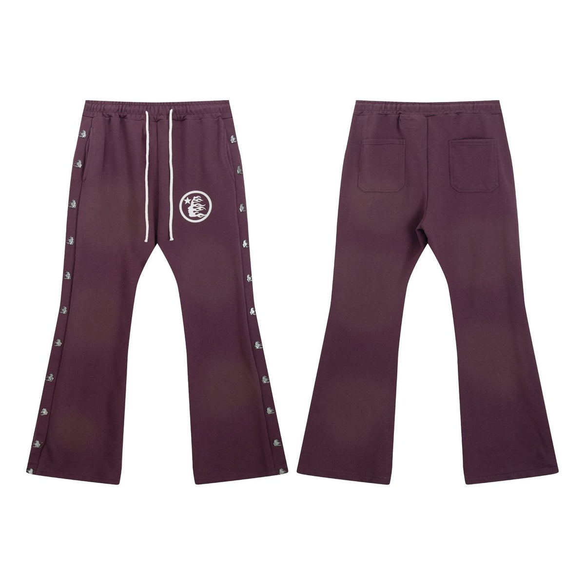 Hellstar Washed Graphic Flared Pants — front