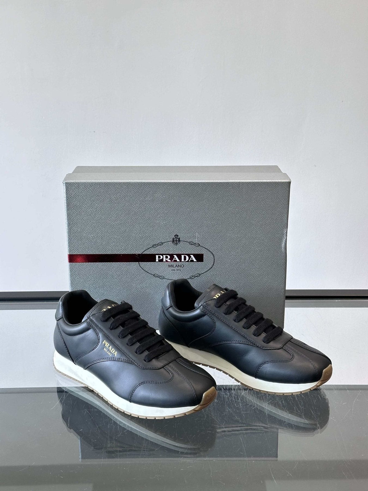 Prada Black Low-Top Sneakers — front