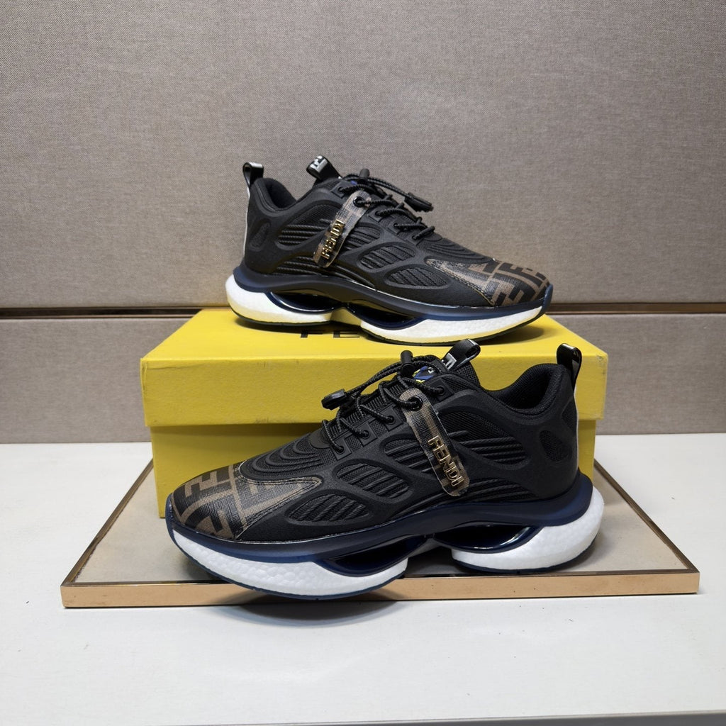 Fendi Patterned Toe Low-Top Sneakers — front