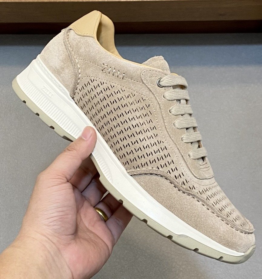 Zilli Textured Lace-Up Sneakers — front