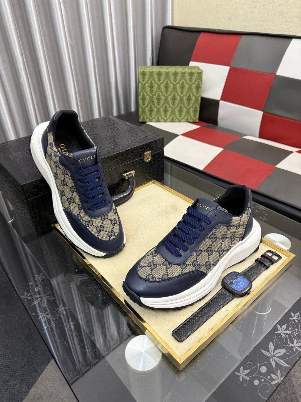Gucci Monogram Chunky Sole Sneakers — side